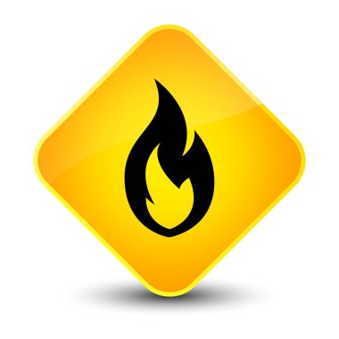 Yangın alev kutsal kişilerin resmi zarif sarı elmas düğme