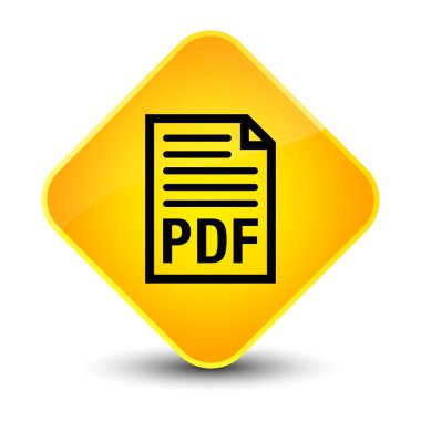 PDF belge simgesi zarif sarı elmas düğmesi