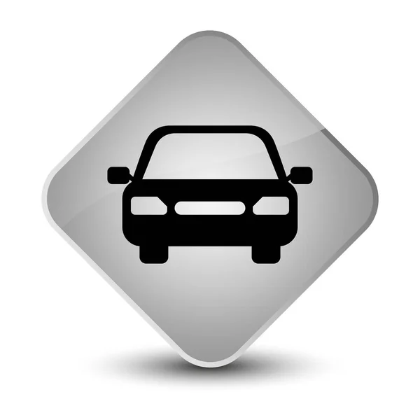 Knoop van de elegante witte diamant van het pictogram van de auto — Stockfoto