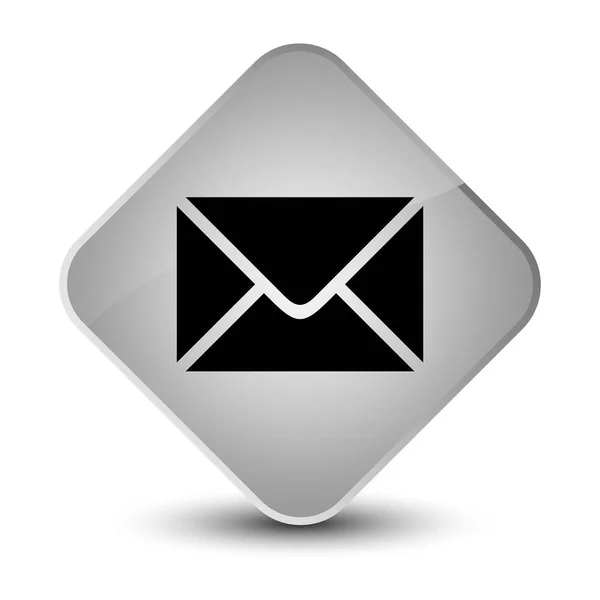 Email icona elegante pulsante diamante bianco — Foto Stock