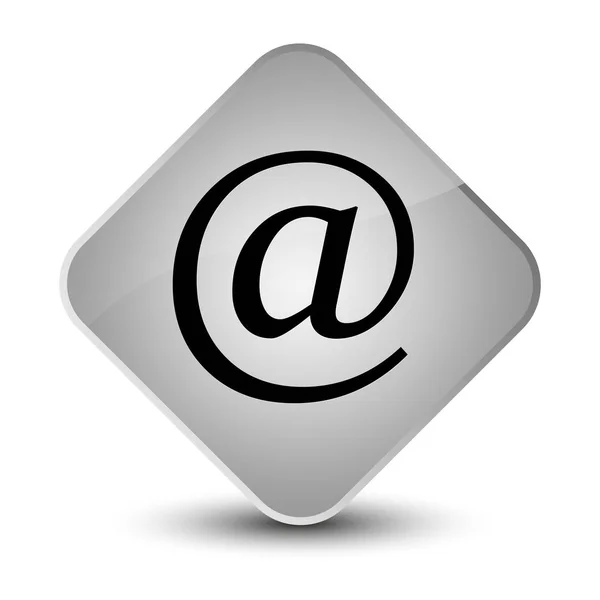 Ícone de endereço de e-mail elegante botão de diamante branco — Fotografia de Stock