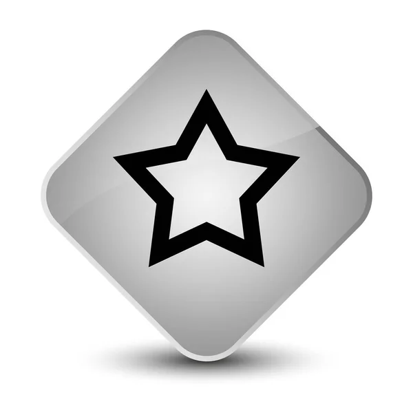 Yıldız simgesi zarif beyaz elmas düğmesi — Stok fotoğraf