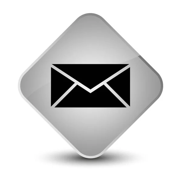 Knoop van de elegante witte diamant van het pictogram van de e-mail — Stockfoto