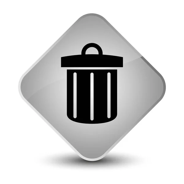 Recycle bin ikonknappen elegant vit diamant — Stockfoto