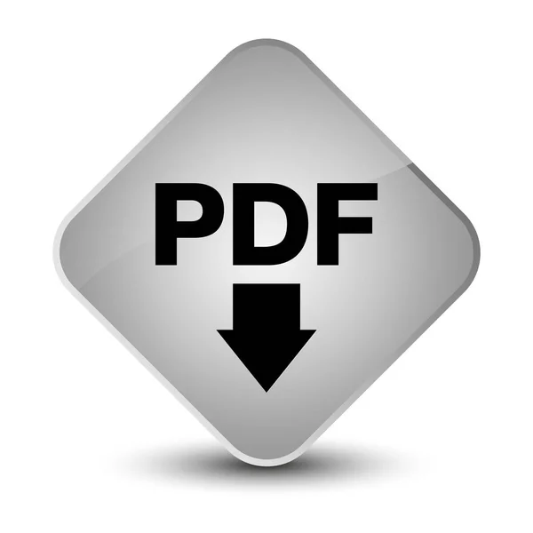 PDF download ikona elegancki biały diament przycisk — Zdjęcie stockowe