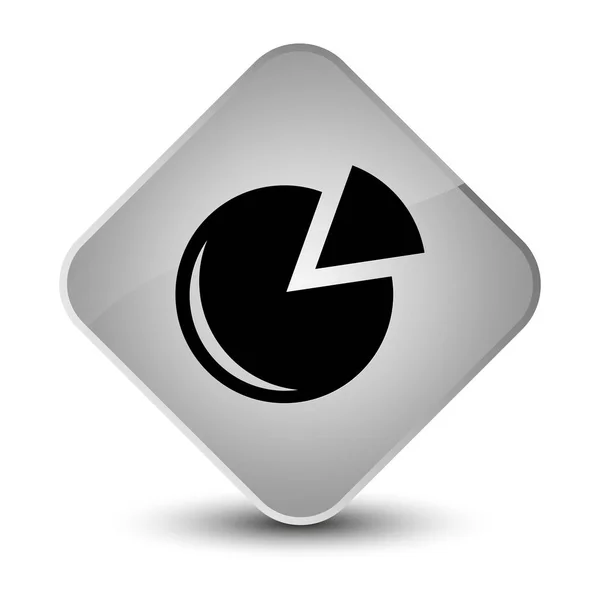 Gráfico ícone elegante botão de diamante branco — Fotografia de Stock