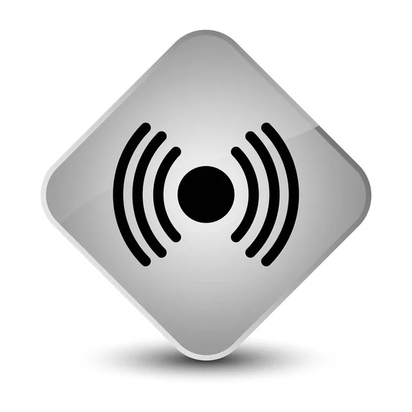 Network signal icon elegant white diamond button — Stock Photo, Image