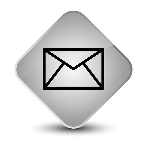 Значок електронної пошти елегантна біла алмазна кнопка — стокове фото