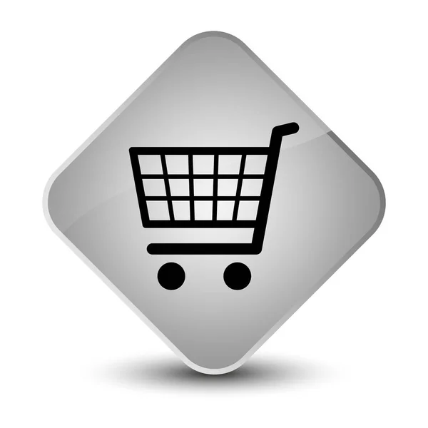 E-commerce ikony przycisku elegancki biały diament — Zdjęcie stockowe