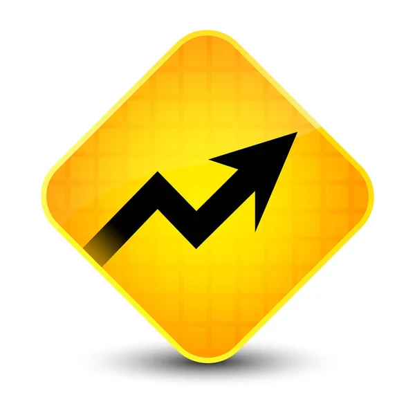 Business graph icon elegant yellow diamond button — Stock Photo, Image