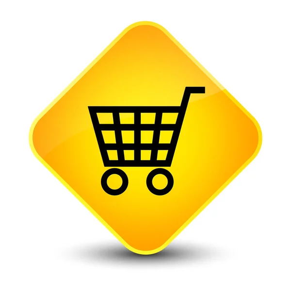 Elegante gele ruit knoop van het pictogram van e-commerce — Stockfoto