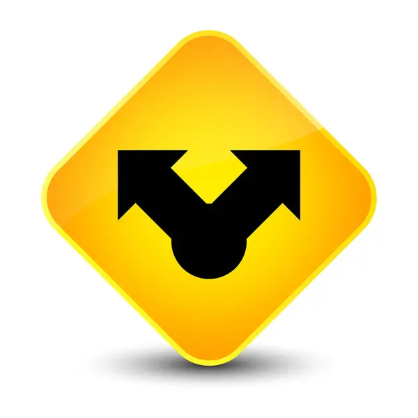 Compartilhar ícone elegante botão de diamante amarelo — Fotografia de Stock