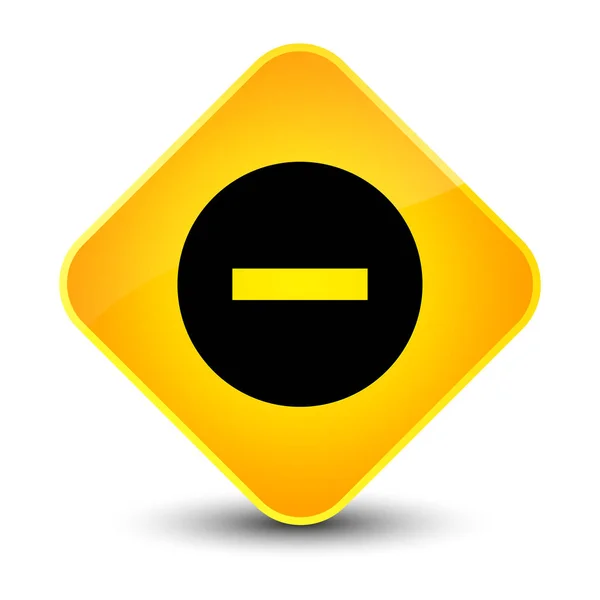 Cancelar ícone elegante botão de diamante amarelo — Fotografia de Stock