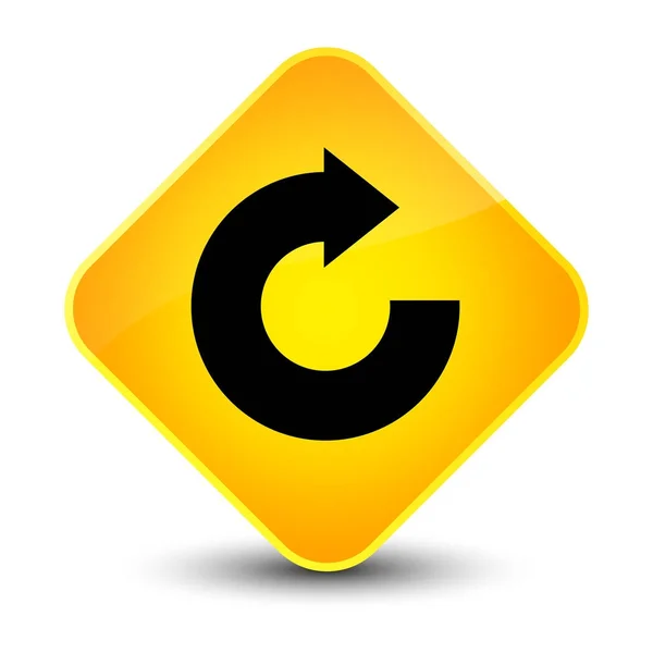 Reply arrow icon elegant yellow diamond button — Stock Photo, Image