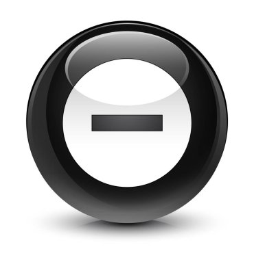 İptal simgesi camsı siyah yuvarlak düğmesi