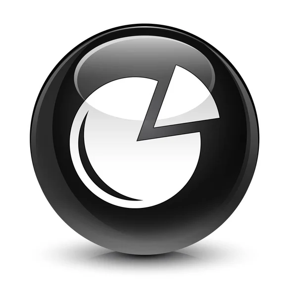 Icono gráfico cristal negro botón redondo —  Fotos de Stock