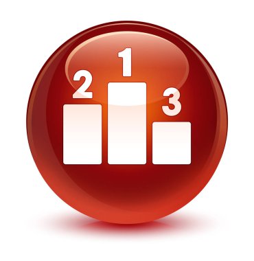 Podyum kutsal kişilerin resmi camsı kahverengi yuvarlak düğme