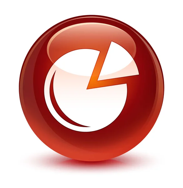 Icono gráfico cristal marrón botón redondo — Foto de Stock