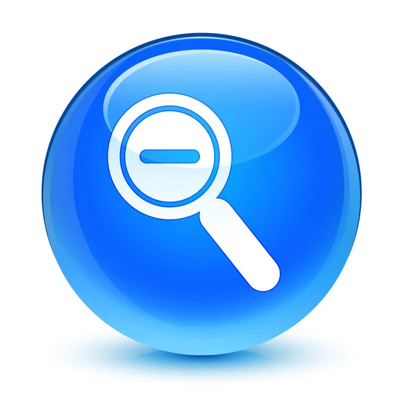 Zoom out icon glassy cyan blue round button — Stock Photo, Image