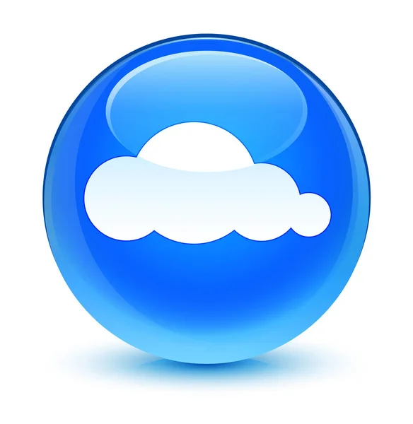 Cloud ikonu sklovité azurová modrá kulaté tlačítko — Stock fotografie