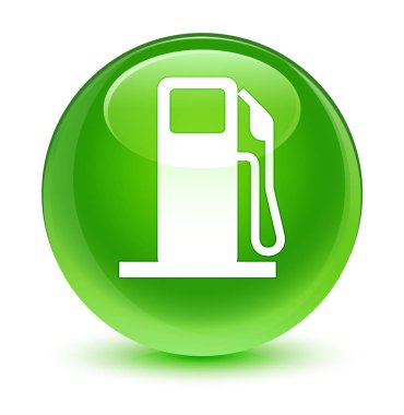 Yakıt dağıtıcı kutsal kişilerin resmi camsı yeşil yuvarlak düğme