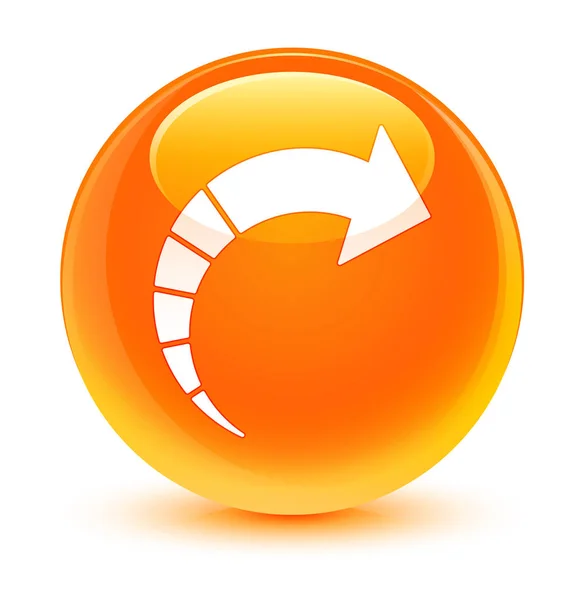 Next arrow icon glassy orange round button — Stock Photo, Image