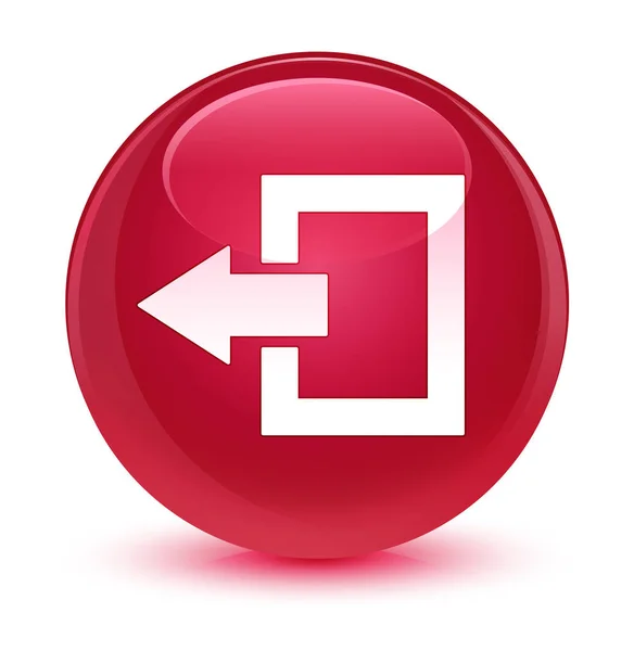 Значок логотипа - розовая круглая кнопка — стоковое фото