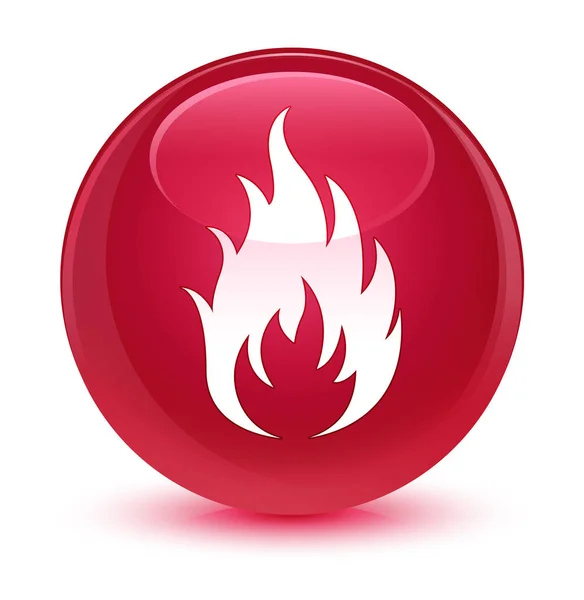 Brand ikon glasartade rosa runda knappen — Stockfoto