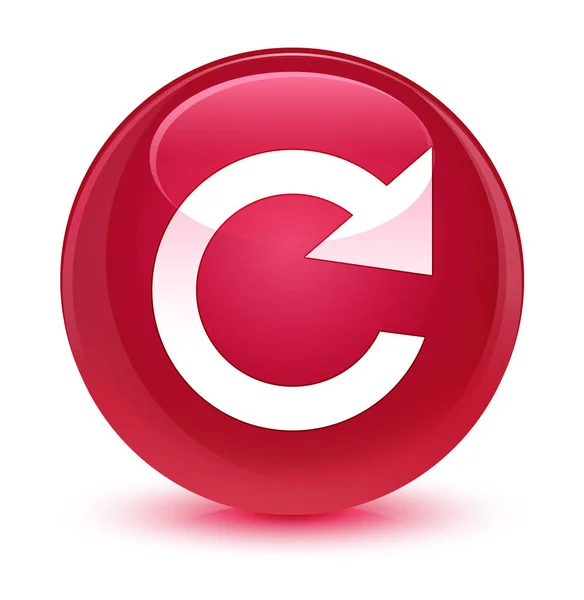 Responder ícone giratório rosa vítreo botão redondo — Fotografia de Stock
