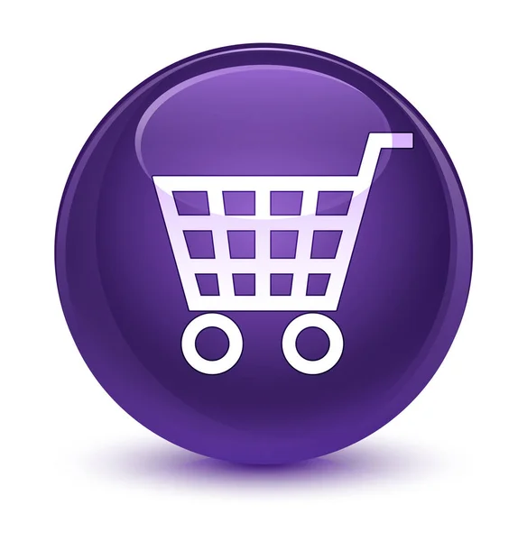 Ecommerce icon glassy purple round button — Stock Photo, Image