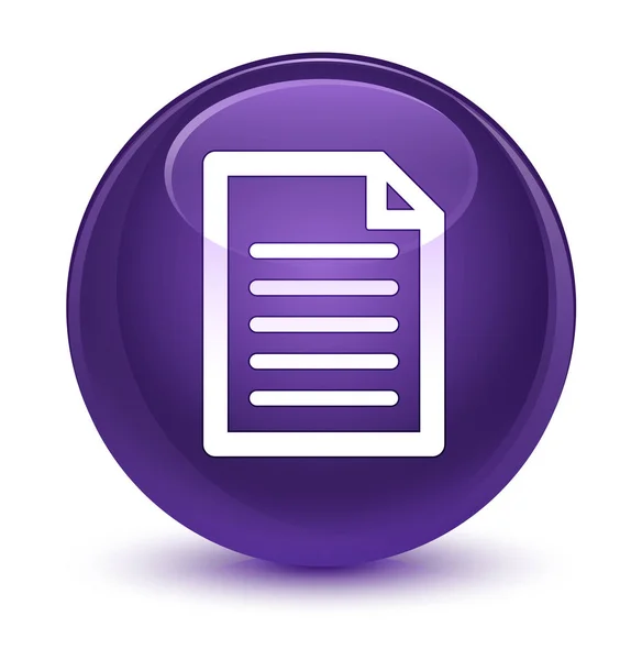 Icono de página cristal púrpura botón redondo —  Fotos de Stock