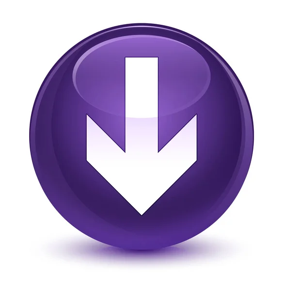 Download arrow icon glassy purple round button — Stock Photo, Image