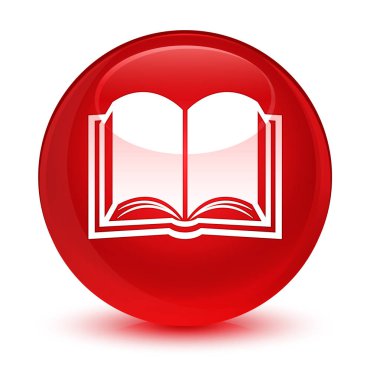 Kitap simgesini camsı kırmızı yuvarlak düğmesi