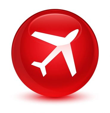 Uçak kutsal kişilerin resmi camsı kırmızı yuvarlak düğme