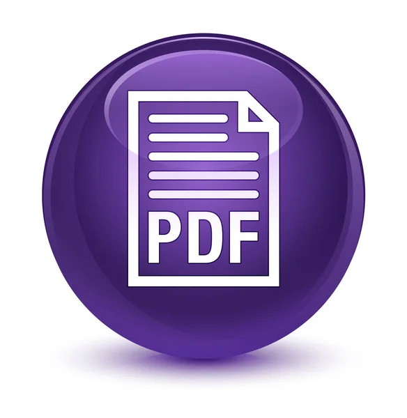 PDF icône du document bouton rond violet vitreux — Photo