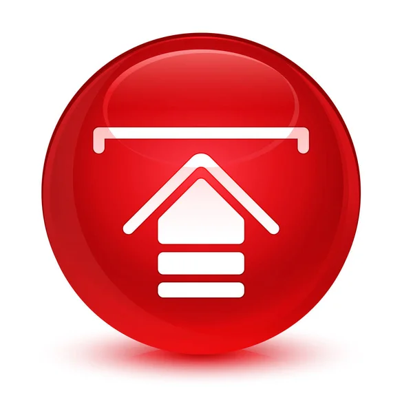 Télécharger icône verre bouton rond rouge — Photo