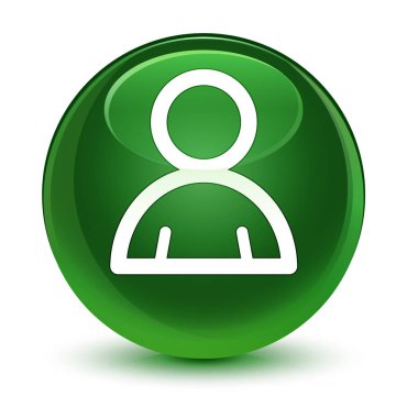 Üye kutsal kişilerin resmi cam gibi yumuşak yeşil yuvarlak düğme