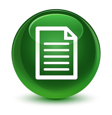 Sayfa simgesi cam gibi yumuşak yeşil yuvarlak düğmesi