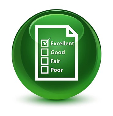 Soru formu kutsal kişilerin resmi cam gibi yumuşak yeşil yuvarlak düğme