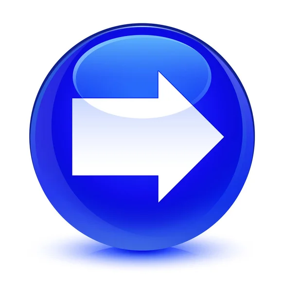 Next arrow icon glassy blue round button