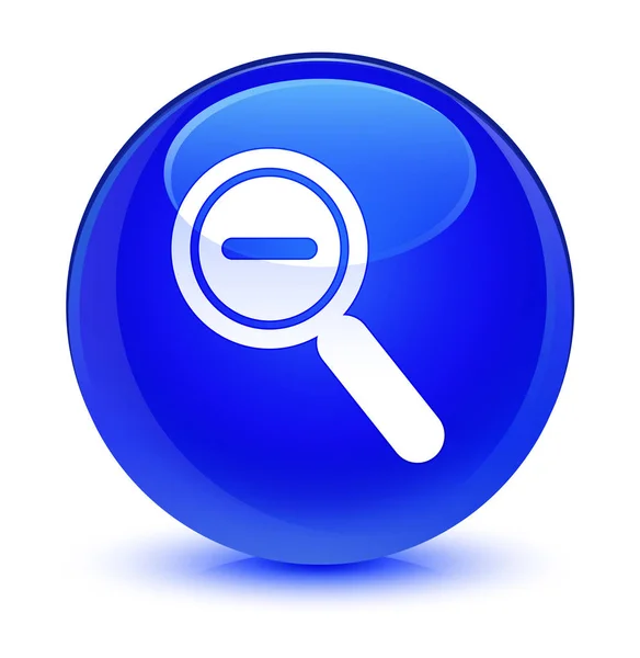 Pictogram glazig blauwe ronde knop Uitzoomen — Stockfoto