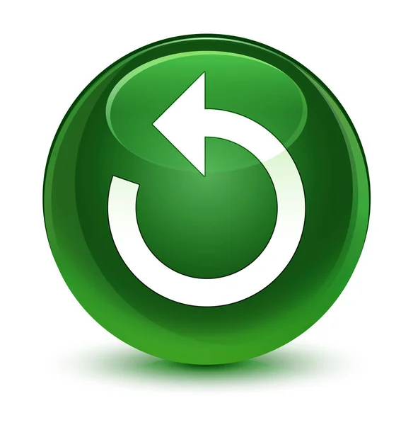 Refresh arrow icon glassy soft green round button — Stock Photo, Image