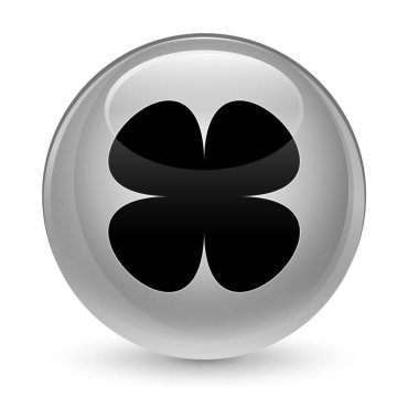 Çiçek yaprak kutsal kişilerin resmi camsı beyaz yuvarlak düğme