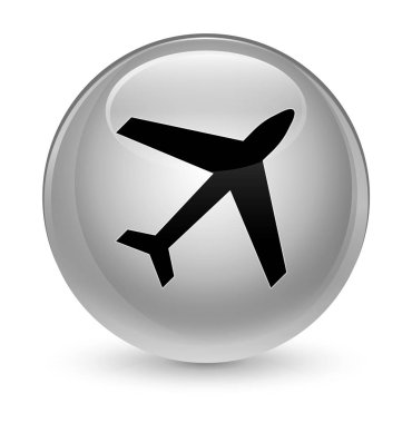 Uçak kutsal kişilerin resmi camsı beyaz yuvarlak düğme