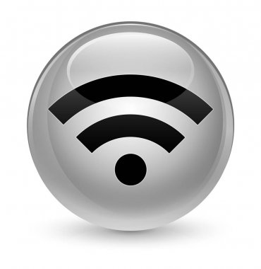 WiFi kutsal kişilerin resmi camsı beyaz yuvarlak düğme