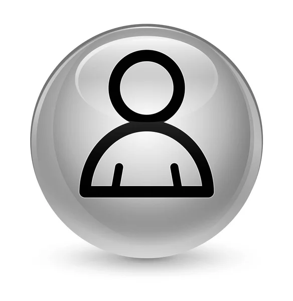 Lid pictogram glazig witte, ronde knop — Stockfoto