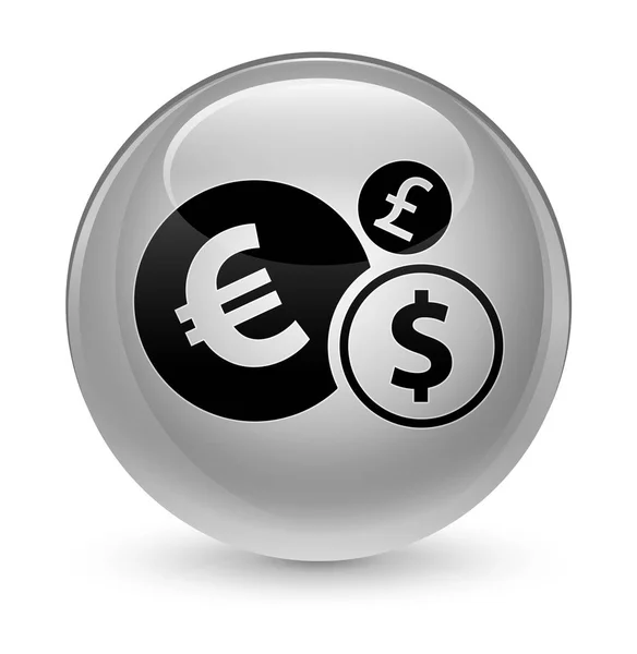 Finances icon glassy white round button — Stock Photo, Image