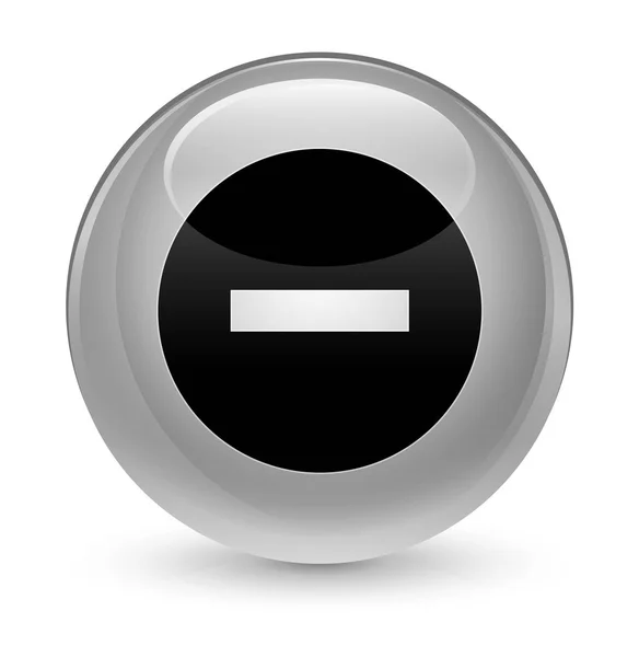 Скасувати піктограму скляно-білої круглої кнопки — стокове фото