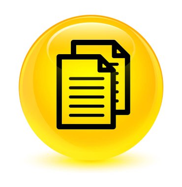 Belgeler simgesini camsı sarı yuvarlak düğmesi