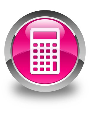 Hesap makinesi simge parlak pembe yuvarlak düğmesi